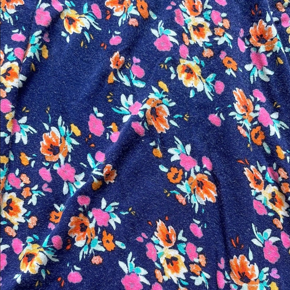 SO Navy Floral Skater Skirt - Picture 5 of 11
